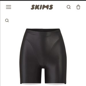 NWOT Skims Faux Leather Biker Short